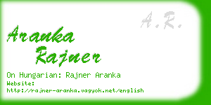 aranka rajner business card